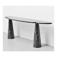 Meilleure vente : Table console en pierre avec base en colonne ronde, mobilier d'entrée de luxe pour la décoration de la maison et des hôtels