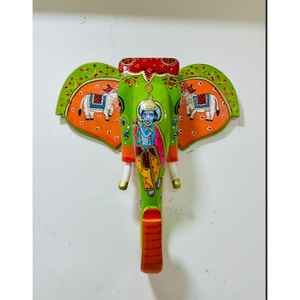 SwamiG TradeX Handcrafted Wooden <b>Elephant</b> Head Art Deco Wall Sculpture (Vertical Design Traditional Indian Art)-Living Room - Product Image 3