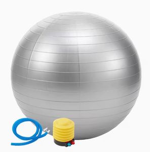 Ballon de yoga rose en PVC HAWK SPORTS INDUSTRIES, 4,9 pouces, antidérapant, pour exercices de fitness et de stabilité, avec pompe, surface lisse, logo personnalisé, pour adultes - Product Image 1