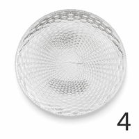 Assiettes de présentation en verre transparentes de 13 pouces pour mariage, décoration de table, vaisselle de banquet et de fête - Vente en gros