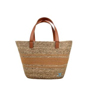 Sac fourre-tout naturel tendance fait main en jonc de mer et coton tressé, sac à main bohème rustique pour l'été, la plage et les voyages - Product Image 6