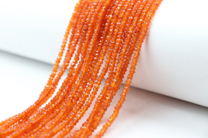 Natural <b>Carnelian</b> Faceted Rondelle Beads 4mm for Jewelry Making Elegant <b>Carnelian</b> Accent for Unique Designs - Product Image 2