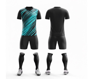 Camiseta y Pantalones Cortos de Fútbol con Impresión por Sublimación |   Tallas para Hombres, Mujeres y Jóvenes |   Ropa Deportiva Ligera de Secado Rápido para Entrenamiento - Product Image 3