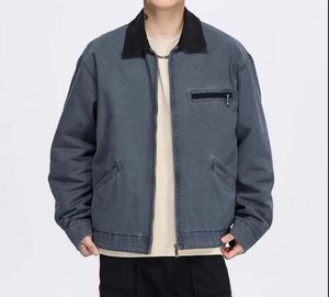 Chaqueta Casual Personalizada para Hombre, de Poliéster y Algodón, Ligera, con Cierre, OEM - Product Image 2