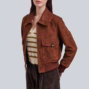 Veste en cuir pour femme anti-rides, séchage rapide, anti-boulochage, douce, unie, décontractée, fournisseur direct d'usine OEM - Product Image 4