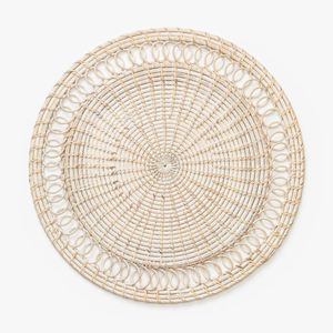 Spring Floral Flower Woven Placemat Natural Water Hyacinth <b>Table</b> <b>Mat</b> Festive Braided Straw <b>Dinner</b> Coaster Decoration - Product Image 2
