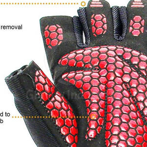 Guantes de levantamiento de pesas de tela de alta calidad, con protección para la palma de la mano, en oferta. - Product Image 6
