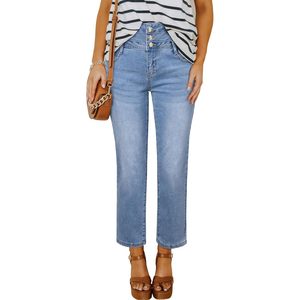 2025 pantalones vaqueros de moda para mujer, cintura alta, Control de barriga, ajustados, 2025, cintura alta, Control de barriga, lazo transpirable - Product Image 5