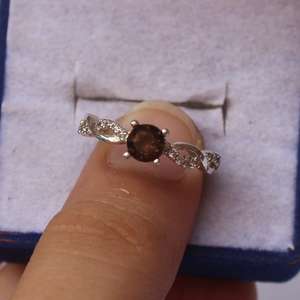 Natural Smoky <b>Quartz</b> <b>Ring</b> Sterling Silver Brown Gemstone Engagement Promise <b>Ring</b> Gift For Her Jewelry - Product Image 5