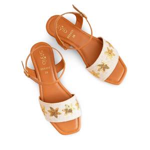 Sandale à talon formelle fauve pour femme FR5401 - Product Image 1