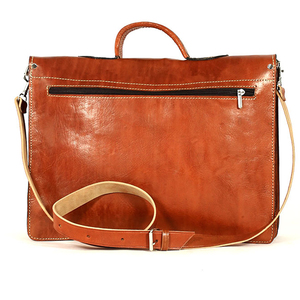 Biyadina Expert Craftsman Bolso de mensajero para hombre Hecho a mano Vintage Rojo Cuero genuino Premium Fashion Satchel - Product Image 3