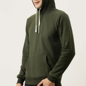 Sudadera con Capucha para Hombre, Verde Oliva, Algodón French Terry, Estilo Casual para Otoño, Corte Regular, Diseño con Bolsillos - Product Image 2