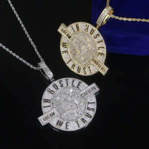 Collar con Nombre Personalizado, Plata 925, Moissanita, Corte Baguette, Colgante con Aspecto de Diamante, Estilo Hip Hop, Moderno y Elegante - Product Image 3