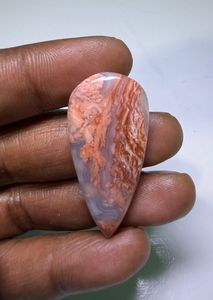 Cabochon en Agate Coton Naturel de Haute Qualité, Coupe Poire, à Changement de Couleur, Pierre Précieuse en Vrac pour la Fabrication de Bijoux - Product Image 3