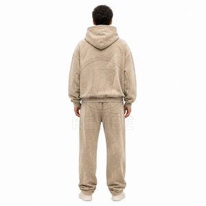 Survêtement décontracté léger pour l'hiver, effet délavé, design confortable, doublure en molleton 100% coton pour les activités de plein air et les voyages - Product Image 4