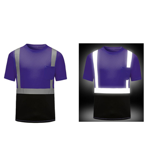 Camiseta de Trabajo Funcional de Alta Visibilidad Personalizada, Transpirable, Antihumedad, Ripstop, Conjunto de Trabajo, Camiseta de Seguridad Reflectante para Hombre - Product Image 3