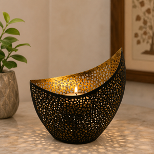 Lanterne porte-bougie en métal décorative, porte-bougie chauffe-plat, décoration marocaine bohème pour la maison, centre de table, cadeau de mariage - Product Image 2