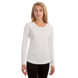 Custom Women's Long Sleeve T <b>Shirt</b> Breathable 100% Cotton Ladies Solar <b>White</b> New Best forlain Women's Long Sleeve T <b>Shirt</b> - Product Image 3