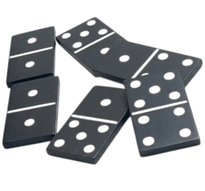 Juego de Dominó y Dados de Resina Negra Premium Hecho a Mano – Juego de Mesa Clásico para Familiares y Amigos, Regalo Ideal - Product Image 4