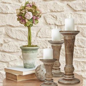 Ensemble de 3 supports à bougies en bois de manguier, porte-bougie en bois fait main pour la décoration de la maison, provenant du meilleur fournisseur personnalisé en ligne - Product Image 5