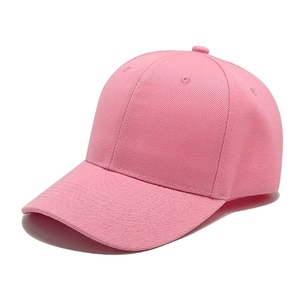 Custom Logo Pink 6-Panel Baseball Cap Unisex Adjustable Metal Buckle 100% Cotton Mesh Fabric Casual Four Seasons Sports <b>Hat</b> - Product Image 1
