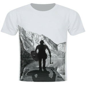 Nuevo diseño con estampado único, estilo único, 220 poliéster transpirable, estampado completo, camiseta de sublimación vintage de alta calidad con cuello redondo. - Product Image 2