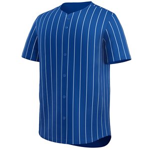 เสื้อเบสบอลผู้ชายลายทางสีน้ำเงิน สวมใส่สบาย ทรงหลวม เหมาะสำหรับเล่นกีฬาและสวมใส่ลำลอง เสื้อเบสบอลน้ำหนักเบาสำหรับนักกีฬา - Product Image 6
