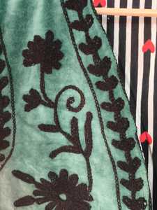Premium Velvet Cotton Suzani Embroidered Short Breathable Vest <b>Coat</b> for <b>Women</b> Handmade Boho Floral <b>Sleeveless</b> - Product Image 4