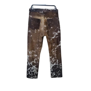 Pantalon en cuir de vachette sur mesure pour homme, taille haute, style décontracté, nouveau design unique, best-seller - Product Image 3