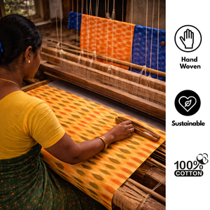 Tela de Algodón Ikat Tejida a Mano de Primera Calidad, Lavable, Ecológica, Textil Tradicional Sostenible para Tapicería, Decoración y Prendas de Vestir - Product Image 5