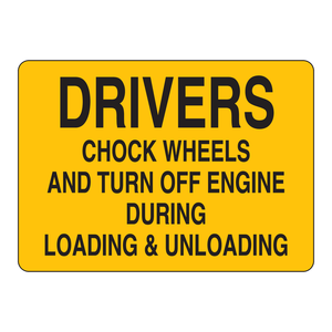 Panneau de signalisation de sécurité pour conducteurs Brady, 10x14 pouces, en polycarbonate, pour chargement et déchargement - Product Image 3