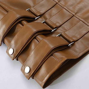 Vêtement en cuir de vachette fait main avec des coutures durables et un style classique - Gilet en cuir - Product Image 6