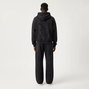 Conjunto de Sudadera con Capucha y Pantalones Deportivos Personalizados de Alta Calidad, 100% Algodón, Estilo Urbano, Lavado Ácido, Ecológicos, con Serigrafía y Bordado 3D para Hombre - Product Image 2