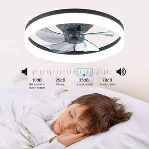 Ventilatore da soffitto a basso profilo da 20FT con luce, 6 velocità, LED dimmerabile, controllo tramite App e telecomando, corpo in compensato - Product Image 2