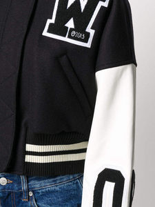 Custom Logo Women Cropped Varsity <b>Jacket</b> High Quality Chenille Embroidery <b>Patches</b> Baseball <b>Jacket</b> - Product Image 6