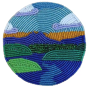 Vintage Inspired Art Beaded Glass Coasters Premium Craftsmanship <b>Table</b> <b>Protection</b> Mats & Pads for Bar Accessories - Product Image 5