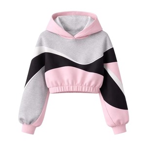 Hoodies crop top pour femmes au design premium, en tissu respirant, conçus pour un style décontracté, vente en gros - Product Image 1