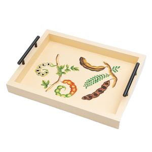 Bandeja para servir alimentos con impresión de madera y esmalte única Bandeja de impresión adhesiva esmaltada Hogar y utensilios de cocina y uso al mejor precio - Product Image 1