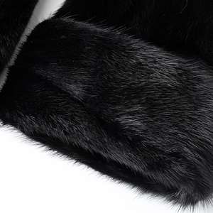 Manteau élégant en fausse fourrure noire à manches longues, col rabattu, vêtement d'extérieur d'hiver, épais et moelleux, manteaux décontractés pour femmes - Product Image 4