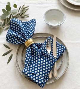 Serviettes en coton imprimées à la main, assorties, en gros, taille personnalisée, réutilisables, pour mariage, cocktail, accessoires de table doux, carrées - Product Image 3