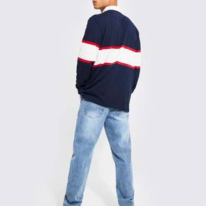 Camiseta de Rugby Personalizada para Hombre, de Alta Calidad, Transpirable, Ecológica, Antibacteriana, de Manga Larga, con Diseño a Rayas y Logotipo Frontal Personalizado - Product Image 4