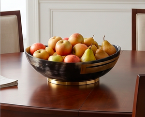 Bol rustique en corne, magnifique plat fait main pour la table à manger, la cuisine, servir des collations, des fruits et ajouter du charme à la décoration quotidienne de la maison - Product Image 5