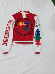 Custom Embroidery Made Wool Body <b>Leather</b> Sleeve <b>Jacket</b> Streetwear Patches Men Letterman <b>Jacket</b> - Product Image 4