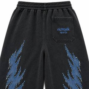 Pantalon de survêtement décontracté pour homme, noir, taille mi-haute, avec cordon élastique, séchage rapide et respirant, style hiver - Product Image 5