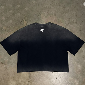 เสื้อยืดกราฟิกโอเวอร์ไซส์ทรงบ็อกซี่พรีเมียมผ้าฝ้าย 100% สกรีนลายวินเทจแบบคัสตอมสำหรับผู้ชาย - Product Image 2