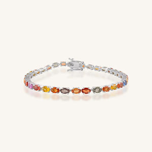 Pulsera de Zafiros Múltiples en Plata de Ley 92.5 KLSB-20638 - Product Image 1