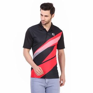 T-shirts de sport formels pour hommes en tissu tricoté 100% polyester à séchage rapide avec motif camouflage par sublimation - Product Image 3