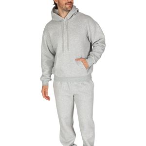Ensemble de survêtement à capuche 100 % coton lavé pour hommes, broderie 3D, impression en relief, streetwear, vente en gros, OEM - Product Image 2