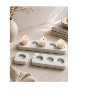 White Stone Marble <b>Candle</b> Holder <b>Cheap</b> Price Dinnerware Romantic Dinnerware Modern Design Marble <b>Candle</b> Holder - Product Image 1