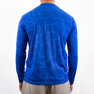 เสื้อตกปลาผู้ชายสำหรับกิจกรรมกลางแจ้งจากโรงงานโดยตรง น้ำหนักเบา แห้งเร็ว ทนทาน ผลิตจากโพลีเอสเตอร์ แขนยาว ป้องกันรังสียูวี 50+ ป้องกันแบคทีเรีย - Product Image 3
